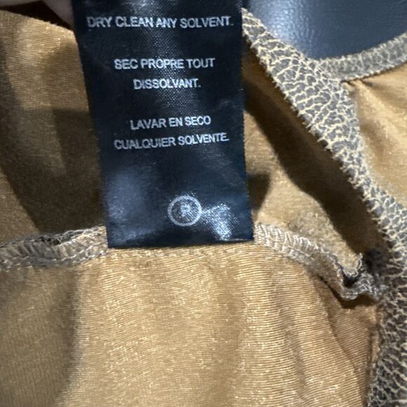 Affliction Black Premium Brown Studded Stretch Animal Print Mini Dress Sz 4 NWT - Picture 11 of 11